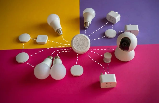 Smart home devices guide 2026 showing modern AI-powered home automation systems, smart security, and connected IoT technology